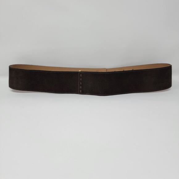 GAP Brown Leather Cinch Waist Belt, Medium - Picture 4 of 8